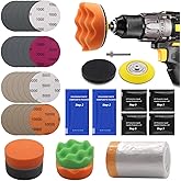 VIBRATITE Car Headlight Restoration Kit, Headlight Lens Cleaner and Restorer, 3 Inch Car Polishing Sanding Kit with 1/4 Inch 