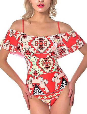 red slimming swimsuit