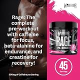 Warrior Rage Pre Workout Powder 392g 45 Servings Blazin Berry 300mg Caffeine view 2