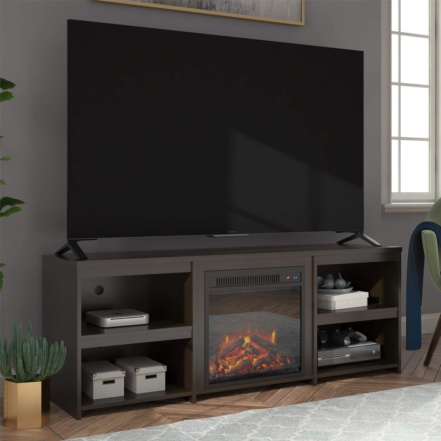 Best Espresso Electric Fireplace Tv Stand