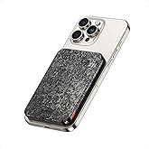 sharge CarbonMag Magsafe Power Bank Slim Magnetic Portable Charger 5000mAh, Lightweight Carbon Fiber 20W PD Fast Charging, Battery Pack for iPhone 17 Pro Max/16/15/14 Series Black