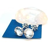 Clear Quartz Crystal Quartz Stud Earrings 6mm Round