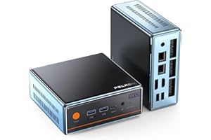 PELADN WO4 Mini PC,AMD Ryzen5 5500U (6C/12T up to 4.0Ghz), 16GB DDR4 3200MHz, 512GB NVME SSD Desktop Computer, Triple Output/WiFi6/BT5.2/DP1.4/HDMI2.0/USB3.2/Win11 Pro for Gaming/Office/Home
