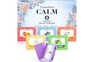 TranquilBliss Shower Steamers with Natural Fragrance, 6 Pack Equals 12 Pack Shower Steamers, Valentine's Day Presents, Luxury Self Care & Relaxation, Stocking Stuffers for Women and Men