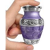 Everlight Memorials Small Urns for Human Ashes Keepsake – Purple Sharing Cremation Urn, Decorative Urns for Human Ashes Adult Man and Woman, Mini – Loving Reflections Purple