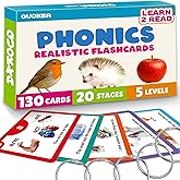 QUOKKA Phonics Flash Cards for Kids Ages 4-8 – 20 Phonic Stages 260 Card Games for Kids Ages 3-5 and 6-8 – Learn to Read Games & Reading Manipulatives for Phonemic Awareness – Alphabet CVC Blends etc
