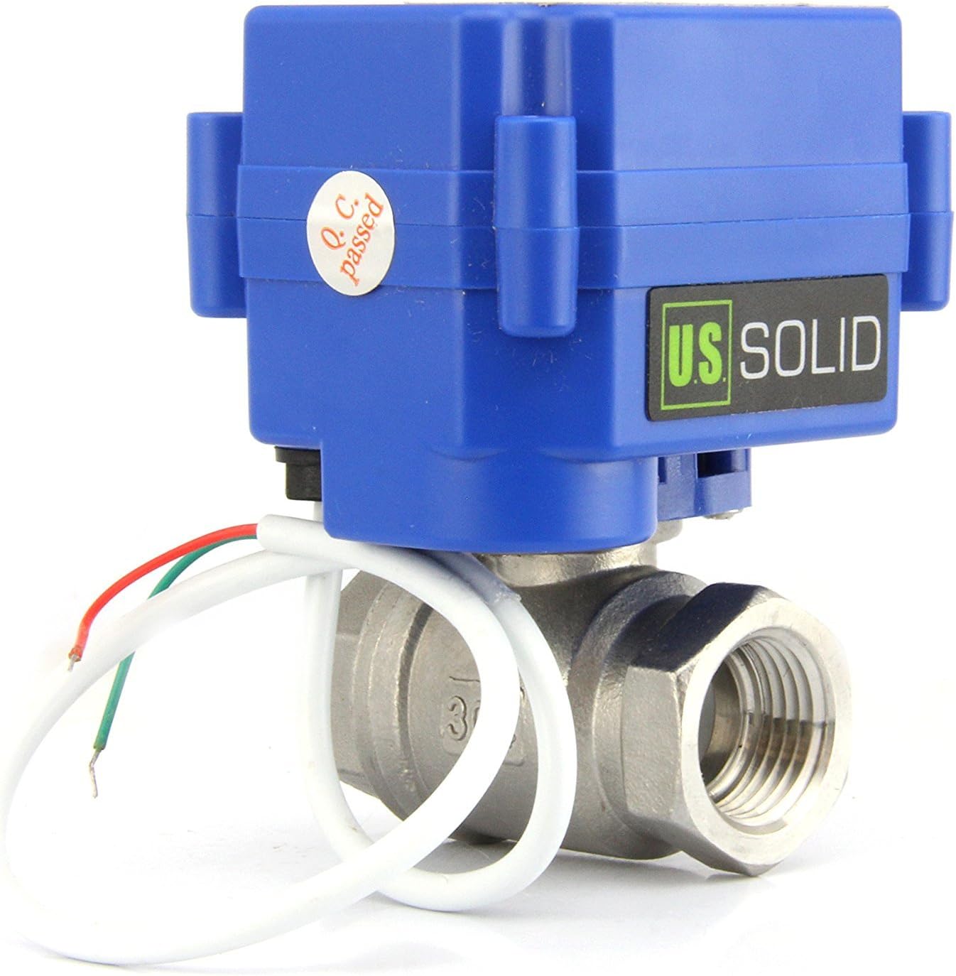 U.S. Solid 3/4" Motorized Ball Valve Stainless Steel Electrical Ball Valve, 9-24V AC/DC, 2 Wire Auto Return Setup - Image 3