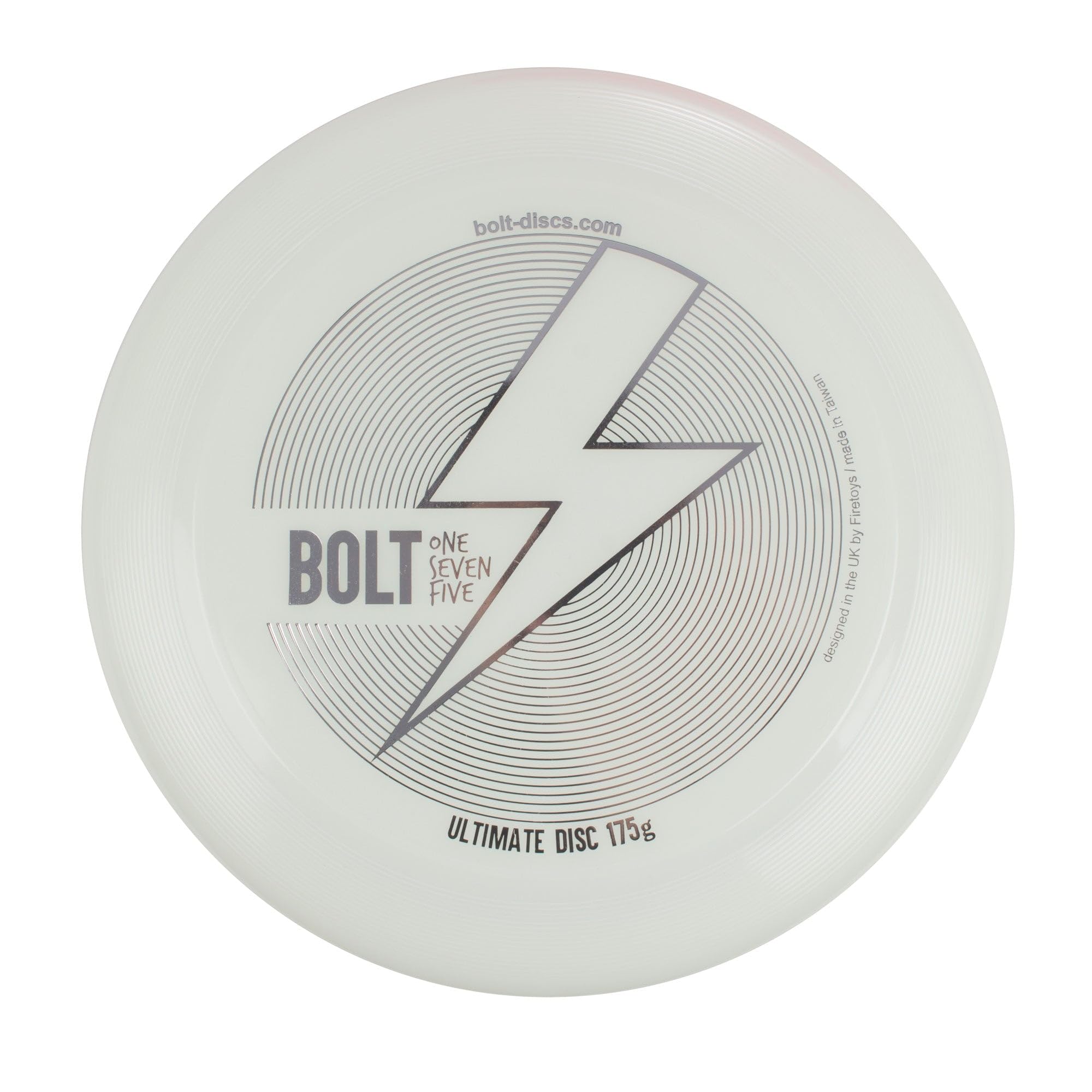 BOLT OneSevenFive Ultimate Frisbee Disc - UV Reactive & Shimmer Colors - Glow in the Dark