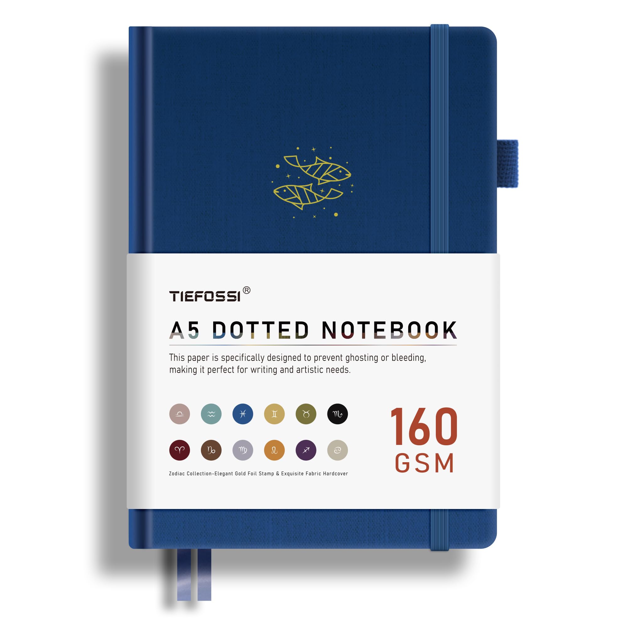 TIEFOSSI Bullet Dotted Journal, 160GSM Bleed Proof Thick Paper, Constellations Dot Notebook, Pisces Journal for Women, 256 Numbered Dot Grid Pages — image 1