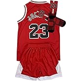 3PC Basketball Jersey Set for Youth Basketball Tank Top + Track Shorts+ Socks Set
