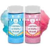 Cotton Candy Floss Sugar Package of ct-(Pink Vanilla, Blue Raspberry -8.5oz Each Flavor Pack of 2 (Pink Vanilla &amp; Blue Raspberry)