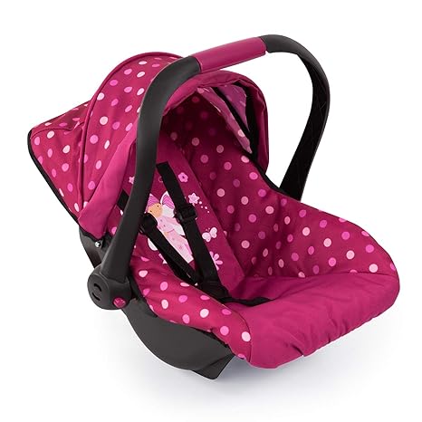 Bayer Design 67967AA Puppen-Autositz EasyGo, Puppenzubehör, passend zu Vario-Puppenwagen, mit Abdeckung, Bordeaux mit moderne