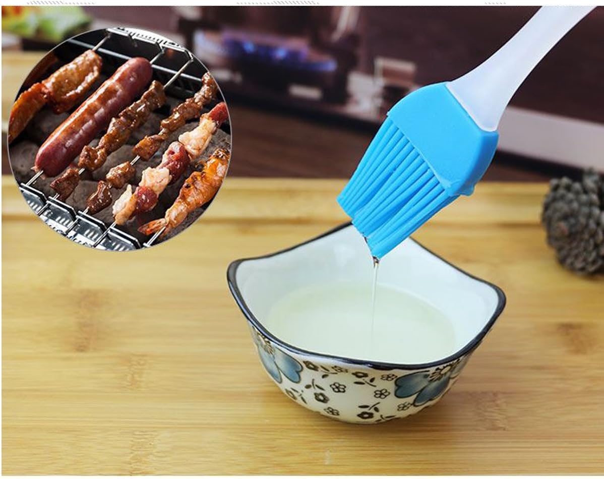 Binhai Basting Brushes Grill Brush Kitchen Silicone Basting Pastry Cooking Brushs & BBQ Basting Brush, Varying Bright Color - Best Kitchen Gadget (Oil Brush 4 Pack) : Garden & Outdoor