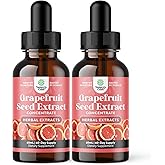 GSE Grapefruit Seed Extract Liquid - One Drop Daily - Super Concentrated Grape Seed Extract Liquid Drops Rich in Bioflavonoids & Polyphenols for Gut Health & Immune Support - 2 Fl Oz (2 Pack)