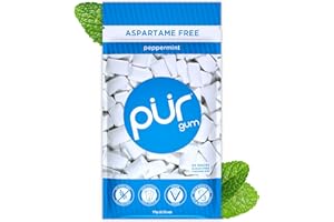 PUR Gum | Aspartame Free Chewing Gum | 100% Xylitol | Natural Peppermint Flavored Gum, 55 Pieces (Pack of 1)