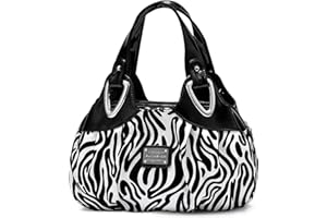 NICOLE & DORIS Ladies Fashion Handbags Elegant Top-handle Bags for Women Floral Shoulder Bags PU Leather