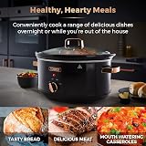Tower Infinity Slow Cooker 6.5L 300W 3 Heat Settings Keep Warm Black Rose Gold view 3