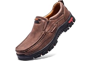 FLYLAND Basic 1.0 Men's Fashion Loafers Vintage Classical Leather Ankle Boots Handmade Chukka Boots Daily Casual Work Office Shoes Driving Shoes