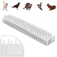 Zipcase 36-Pack Clear Transparent PVC Bird Spikes-Advanced Dual-Length Spikes for Narrow Landing Gaps and Precision Deterrence,Effectively Guarding Against Birds,Pigeons,Cats,Squirrels,and Raccoons.