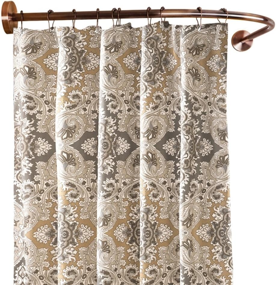 Shower curtain rod Non-slip Stainless Steel/Free Drilling/Bathroom Towel Rack/Shower Bath Rod/L-shaped Shower Curtain Pole(6 Bathroom products (Size : 80 * 80CM)