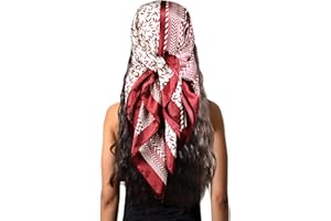vabovin Women's 35" Satin Square Silk Like Hair Scarves and Wraps Headscarf for Sleeping