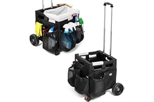 SupplyMaid Wheelie Clean - Stair Climbing Cleaning Supplies Organizer & Caddy on Wheels
