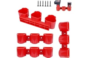 3Pcs Battery Holders for Milwaukee M12 Battery Tool Storage Holders with Battery Slots, Wall Mount Makita, Bosch 12V Battery 