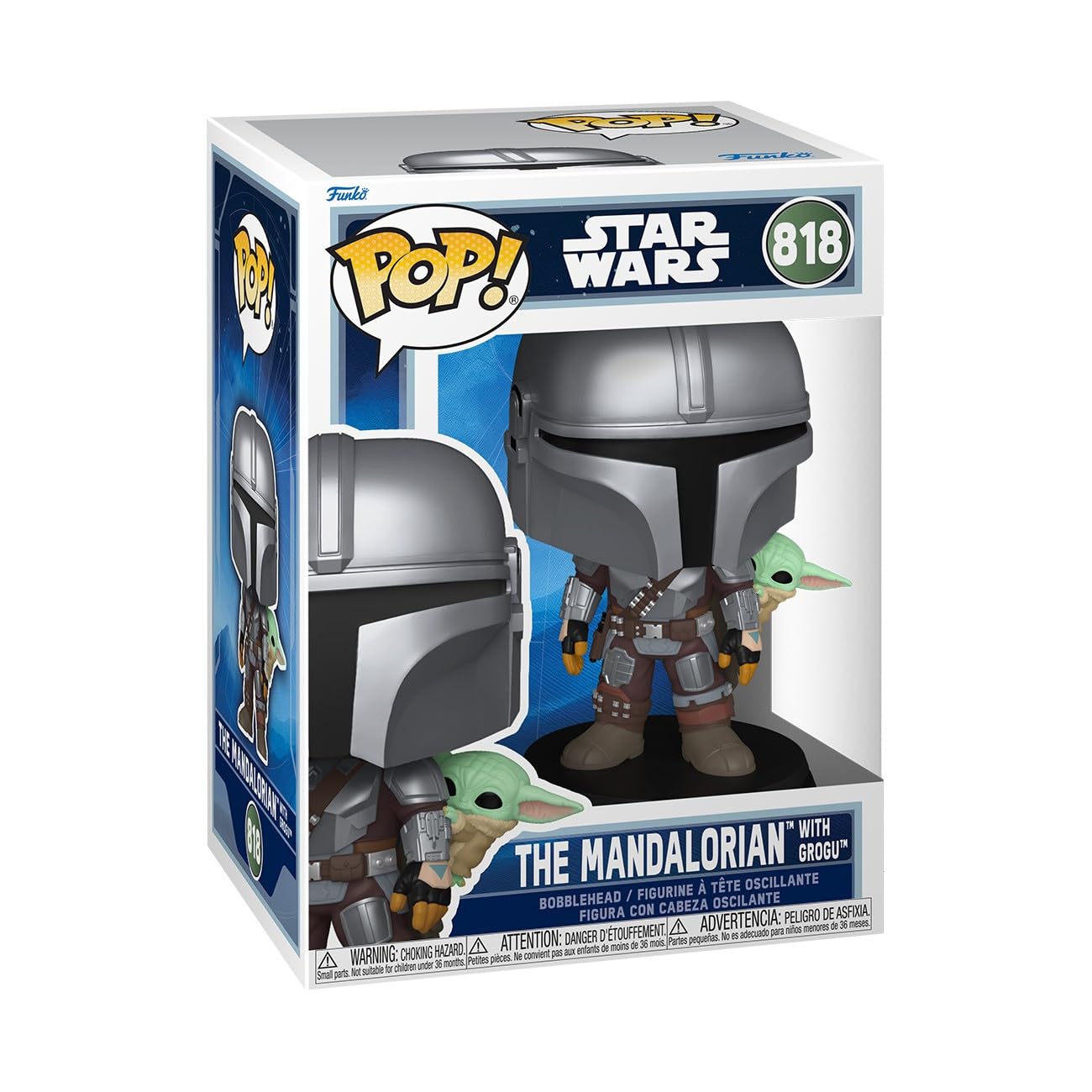 Funko POP! Star Wars: The Mandalorian and Grogu - The Mandalorian with Grogu - Sammelbare Vinylfigur - Geschenkidee - Offizielles Merchandise - Spielzeug für Kinder & Erwachsene