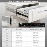 AOLISHENG 350mm Drawer Runners Heavy Duty Side Mount 45kg Ball Bearing 1 Pair view 2