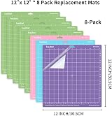 Lya Vinyl 8 Pack 12x12 Cutting Mats StandardGrip LightGrip StrongGrip FabricGrip view 2
