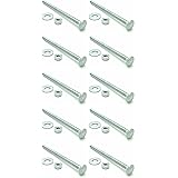 SNUG Fasteners (SNG287) Ten (10) 1/4-20 x 4 Long Carriage Bolts Set w/Nuts & Washers