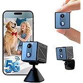 realhide 2026 Upgraded 5GHz WiFi 4K Spy Camera, Mini Hidden Camera with Long Battery Life, Night Vision, Motion Detection, Free Cloud Storage, Wireless Indoor Nanny Cam for Home Security