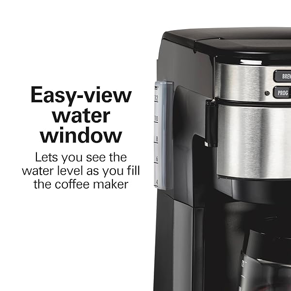 HAMILTON BEACH 12 CUP PROGRAMMABLE COFFEE MAKER, FRONTFILL DRIP COFFEE MAKER