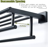 Sayayo 24-Inch Black Towel Rail SUS304 Stainless Steel Wall Mounted EGZ8000-B view 4