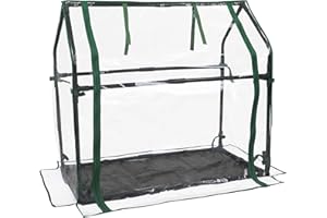 Gardzen Mini Greenhouse with Waterproof Base, Indoor/Outdoor Tabletop Greenhouse for Seed Starting, Plant Protection, Gardening & Winter Shelter, 36.2"(L) x18.9(W) x33.3(H)