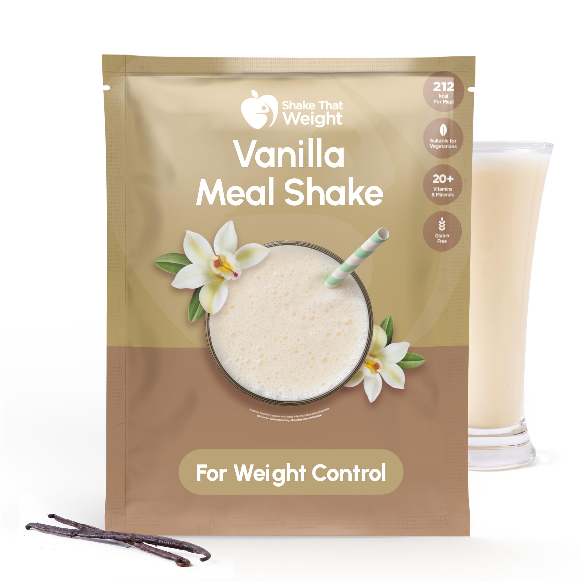 Shake That Weight 10x Diet Shakes - Vanilla Meal Replacement Plan for Weight Loss - Very Low-Calorie Diet - VLCD - High Protein, High Fibre, Gluten Free, Vegetarian