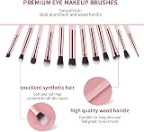 MSQ 12pcs Eyeshadow Brush Set Professional Eye Makeup Brushes Pink Handle view 3