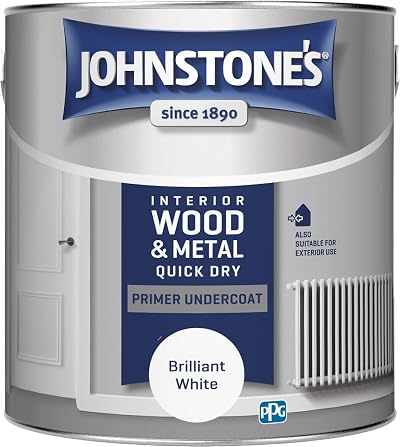 Johnstone's Quick Dry Gloss Primer Undercoat Brilliant White 2.5L
