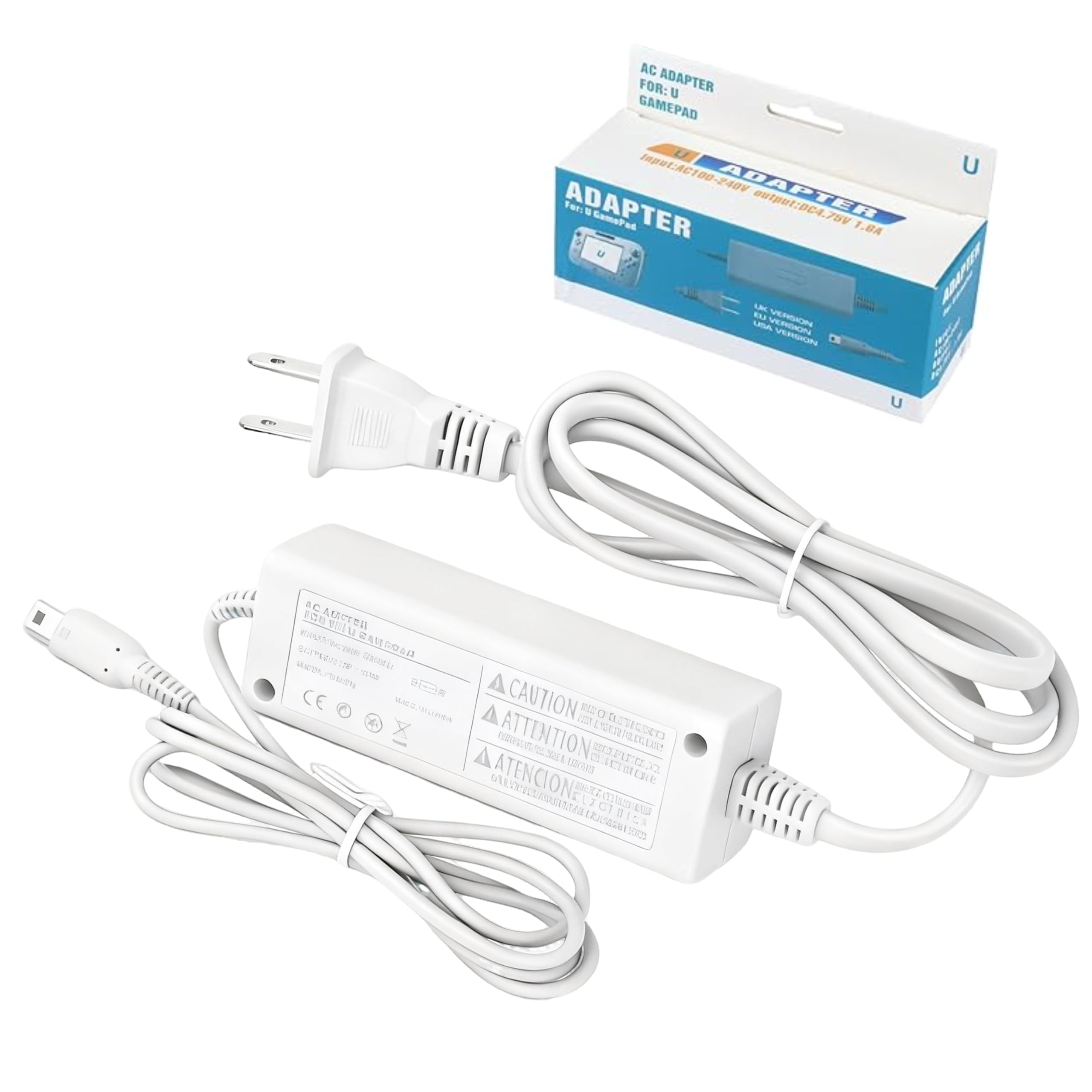 Partyreal eBoot Gamepad Charger for Wii U, AC Adapter Wall Power Charger for Nintendo Wii U Gamepad