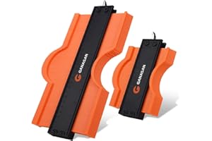 GANASAN Contour Gauge with Lock|10+5 Inch Construction Rulers Measure Tool for Corners and Contoured, Handyman DIY Woodworking Tools, Construction Carpenter Tools, Super Contour Duplicator for Men Husband Dad