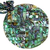 Swimmi Mosaic Natural Paua Abalone Necklace Handmade Seashell Necklace Jewelry for Women BA179