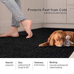 BESTVUE 3' x 71' Runner Rugs with Rubber