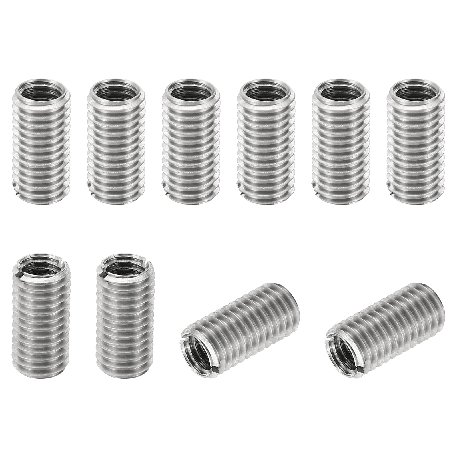 PATIKIL Thread Adapters Sleeve Reducing Nut, 10 Pcs M10x1.5 Male to M8x1.25 Female Repairing Insert Nut Screw Reducer Stainless Steel Fastener 20mm โ image 1
