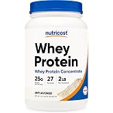 Nutricost Whey Protein Concentrate Powder (Unflavored) 2LBS, Gluten Free | GMO-Free