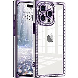 ROSEHUI Clear Glitter Phone Case for iPhone 15
