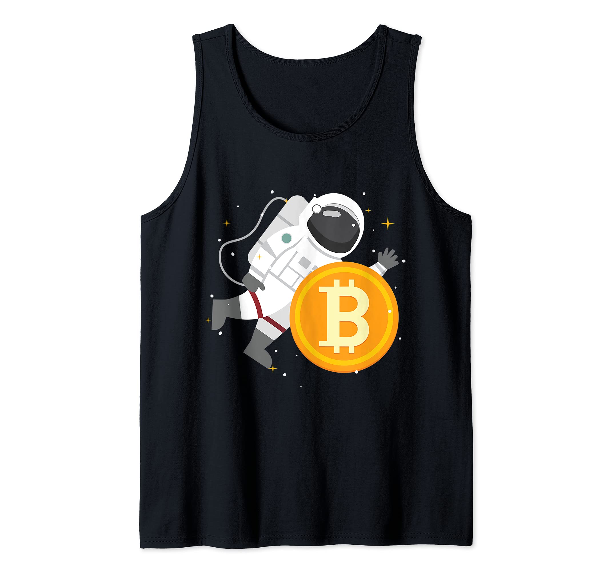 Bitcoin Astronaut to the Moon Crypto BTC Retro Vintage Tank Top