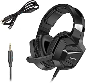 Jeecoo J20 Gaming Headset for PS4 New Xbox One, Stereo Over-Ear Headphones with Mic for PC Computer Mac Laptop Nintendo Switch Games