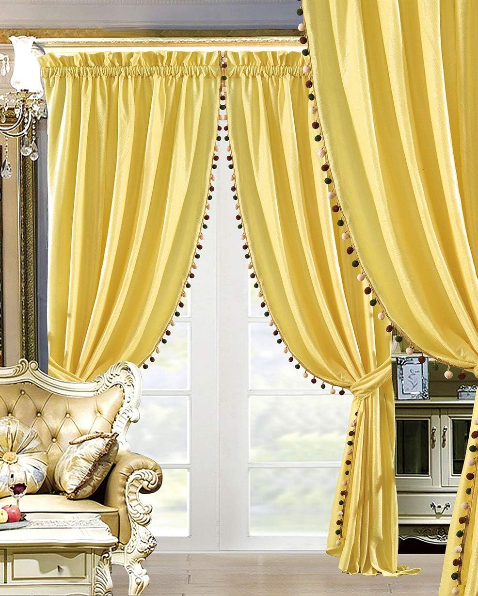 Modern 4 Piece Premium Quality Solid Sunshine Yellow