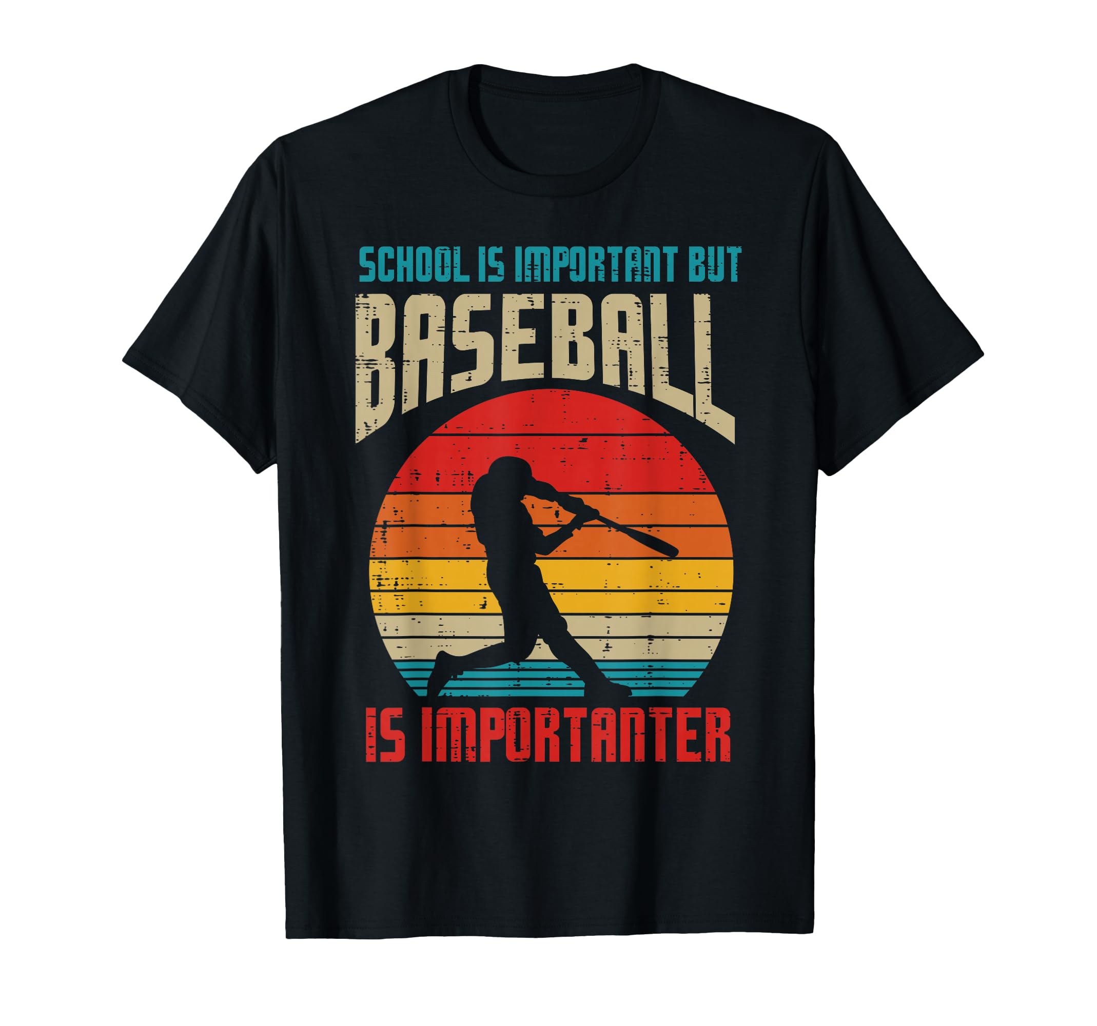 Photo 1 of SHIRT IS BLUE School Is Important Baseball Importanter Funny Player Boys T-Shirt Medium