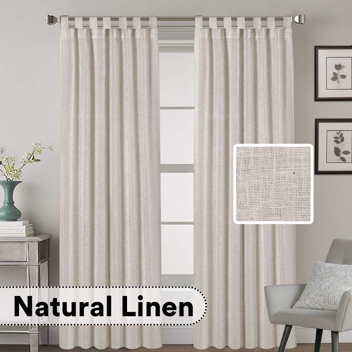 Best natural fabric living room curtains